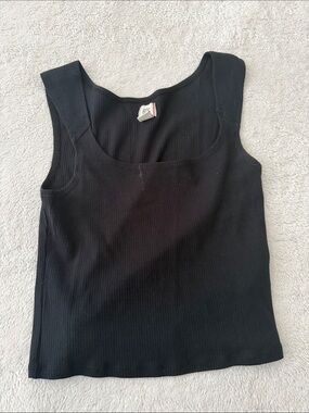 Bogs Black Ribbed Scoop Neck Tank